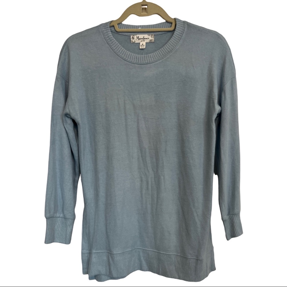 Moondance Girls Crystal Blue Long Sleeve Pullover Sweater Size M (10/12)